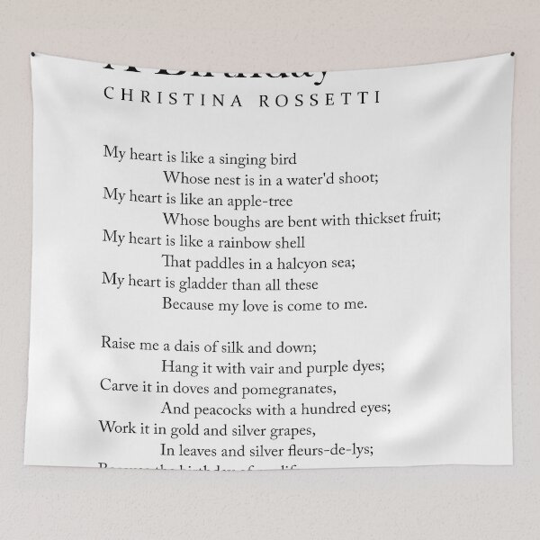 Item preview, A Birthday - Christina Rossetti Poem - Literature - Typography Print 1 designed and sold by Studio Grafiikka.