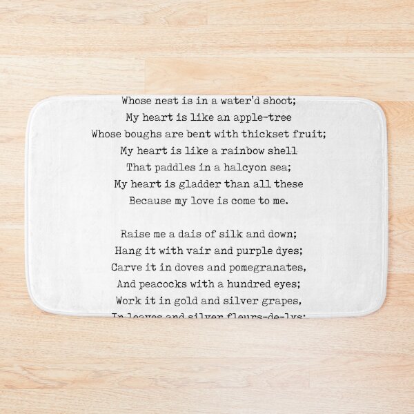 Item preview, A Birthday - Christina Rossetti Poem - Literature - Typewriter Print 2 designed and sold by Studio Grafiikka.