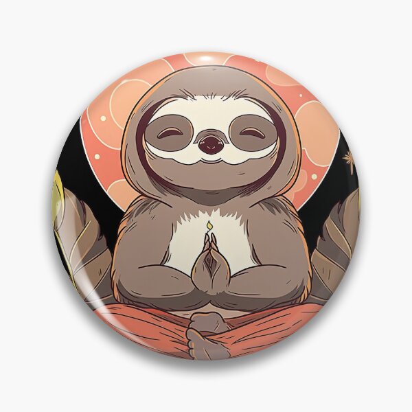 Item preview, Yoga Sloth Meditation Relax Fun Cute Graphic designed and sold by SpookshowDesign.