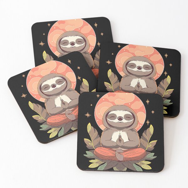 Item preview, Yoga Sloth Meditation Relax Fun Cute Graphic designed and sold by SpookshowDesign.