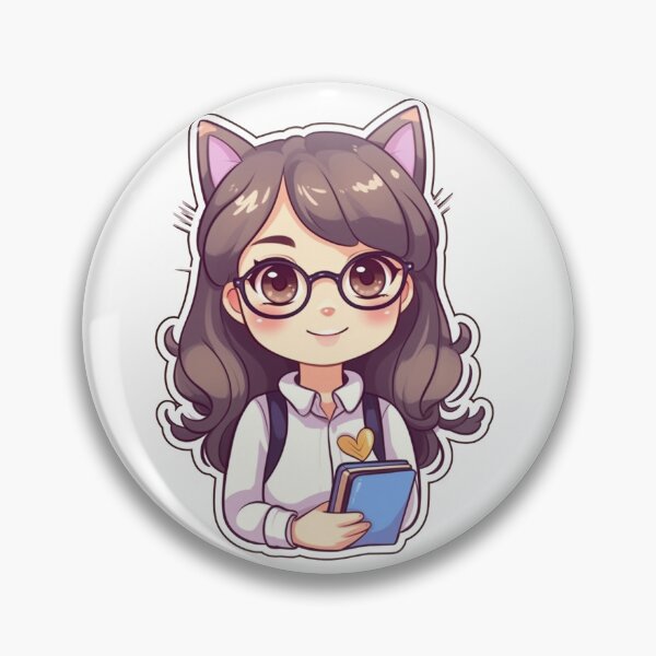 Item preview, Cute Girl Cat Teacher Sticker designed and sold by SuccessSK.