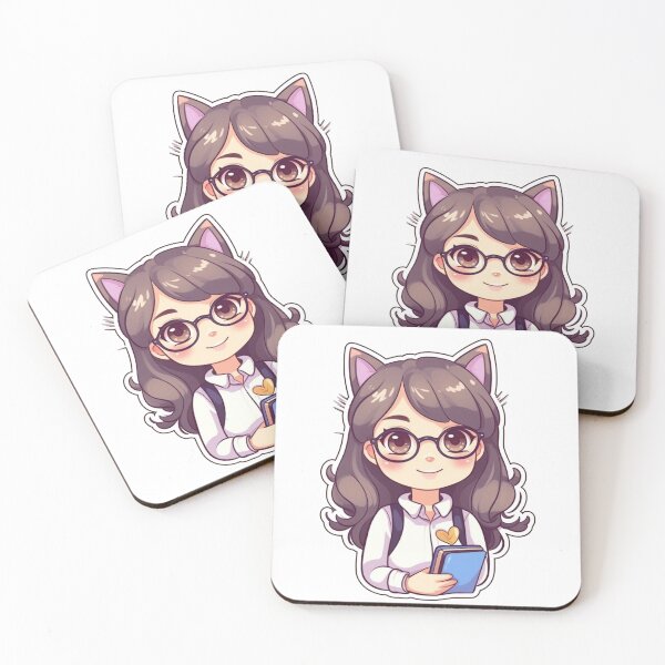 Item preview, Cute Girl Cat Teacher Sticker designed and sold by SuccessSK.
