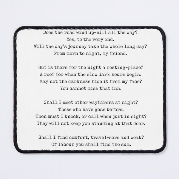 Item preview, Up-Hill - Christina Rossetti Poem - Literature - Typewriter Print 1 designed and sold by Studio Grafiikka.