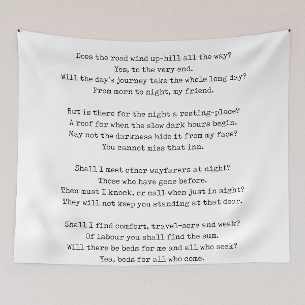 Item preview, Up-Hill - Christina Rossetti Poem - Literature - Typewriter Print 1 designed and sold by Studio Grafiikka.