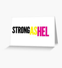 Females Are “Strong As Hell” (white bg) Greeting Card