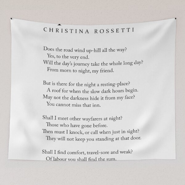 Item preview, Up-Hill - Christina Rossetti Poem - Literature - Typography Print 2 designed and sold by Studio Grafiikka.