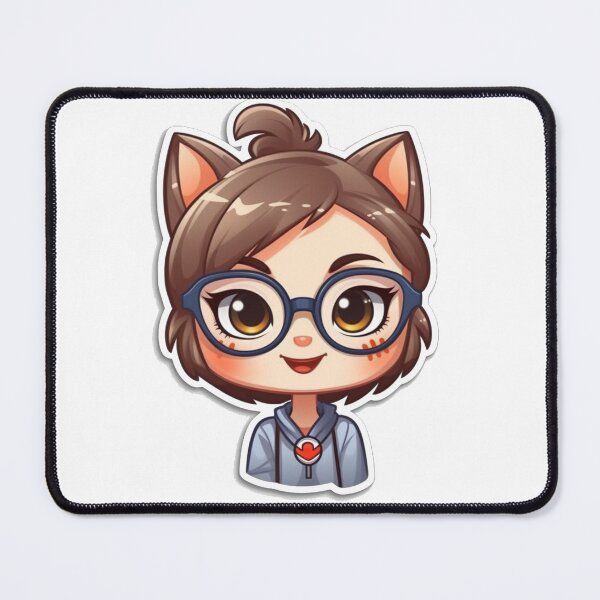 Item preview, Cute Girl Cat Teacher Sticker designed and sold by SuccessSK.