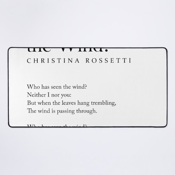 Item preview, Who Has Seen the Wind - Christina Rossetti Poem - Literature - Typography Print 1 designed and sold by Studio Grafiikka.