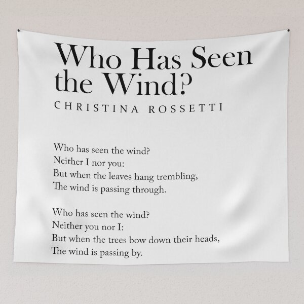 Item preview, Who Has Seen the Wind - Christina Rossetti Poem - Literature - Typography Print 1 designed and sold by Studio Grafiikka.