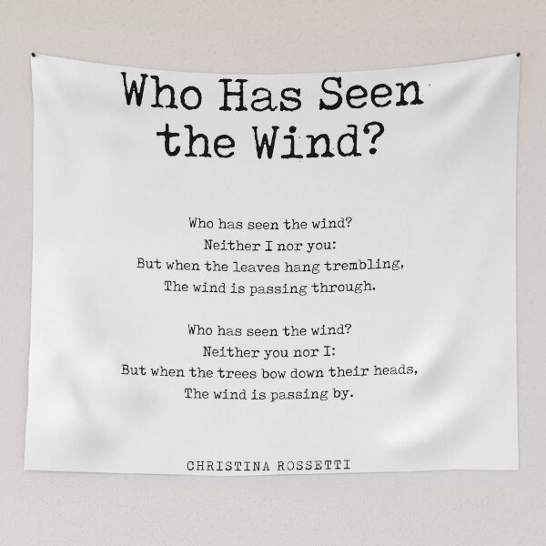 Item preview, Who Has Seen the Wind - Christina Rossetti Poem - Literature - Typewriter Print 2 designed and sold by Studio Grafiikka.