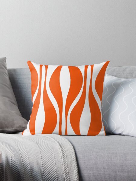 Item preview, Mid Century Modern Abstract Lounge Pattern in Orange and White designed and sold by kierkegaard.
