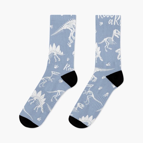 Item preview, Painted Dinos Blue and White pattern designed and sold by Ladies-Boutique.