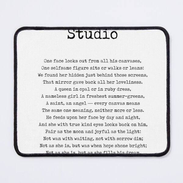 Item preview, In an Artist's Studio - Christina Rossetti Poem - Literature - Typewriter Print 1 designed and sold by Studio Grafiikka.