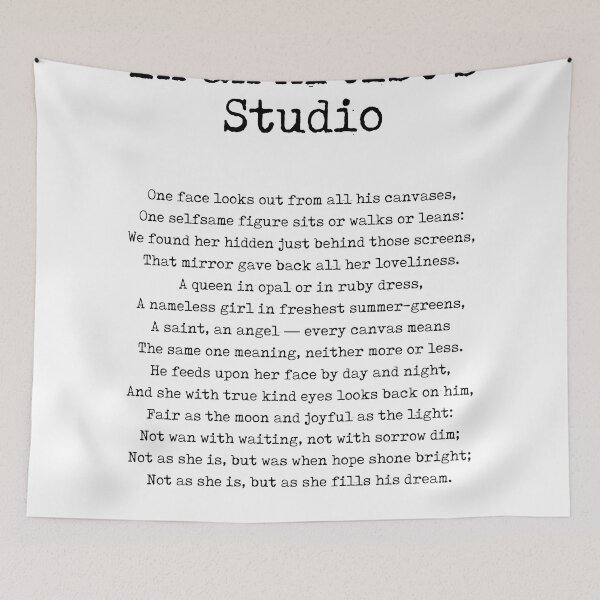 Item preview, In an Artist's Studio - Christina Rossetti Poem - Literature - Typewriter Print 1 designed and sold by Studio Grafiikka.