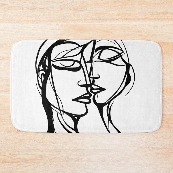 Item preview, Couple Kissing Line Art Romantic Art Kiss Together Sweet Couple Man and Woman designed and sold by EmilyFNM3D.