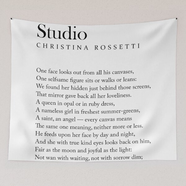 Item preview, In an Artist's Studio - Christina Rossetti Poem - Literature - Typography Print 2 designed and sold by Studio Grafiikka.