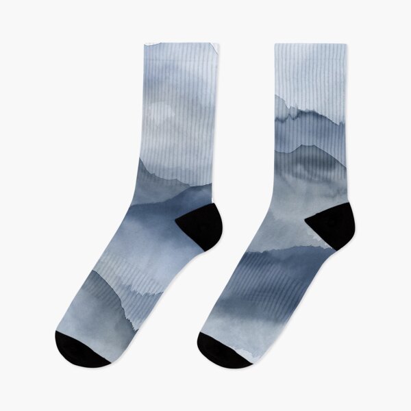 Item preview, Foggy Mountains Wanderlust Blue Boho designed and sold by trajeado14.