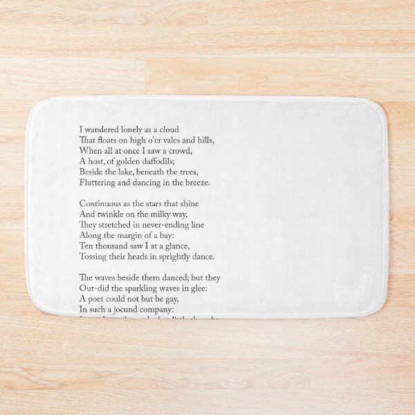 Item preview, I Wandered Lonely as a Cloud - William Wordsworth Poem - Literature - Typography Print 2 designed and sold by Studio Grafiikka.