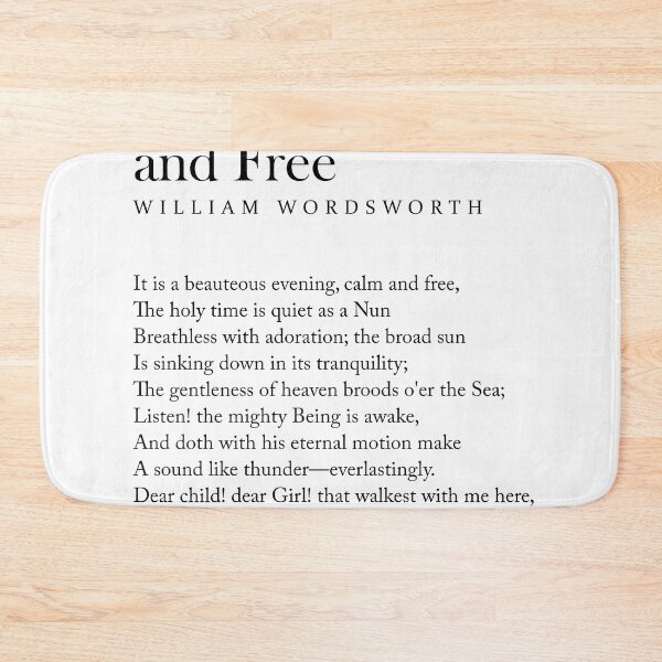 Item preview, It is a Beauteous Evening, Calm and Free - William Wordsworth Poem - Literature - Typography Print 1 designed and sold by Studio Grafiikka.