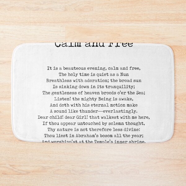 Item preview, It is a Beauteous Evening, Calm and Free - William Wordsworth Poem - Literature - Typewriter Print 2 designed and sold by Studio Grafiikka.