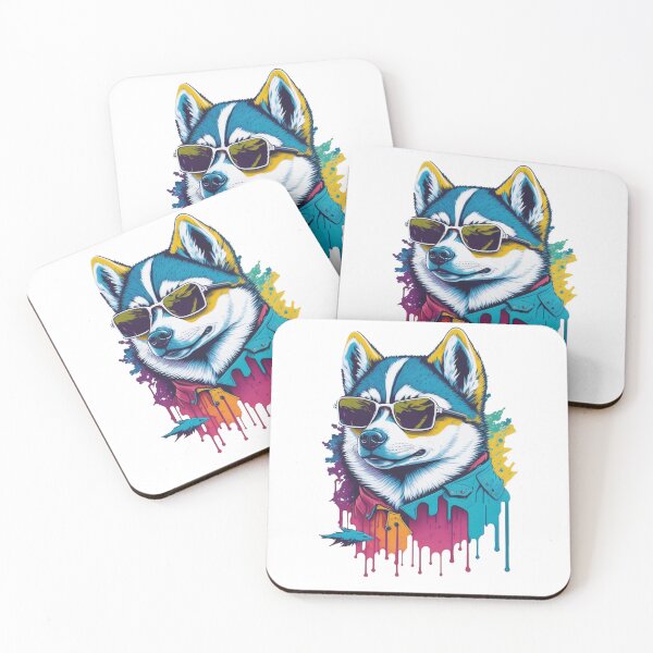Item preview, Husky Puppy Graffiti Sunglasses designed and sold by 5dward.