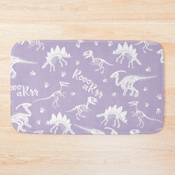 Item preview, Painted Dinos Lilac and White pattern designed and sold by Ladies-Boutique.