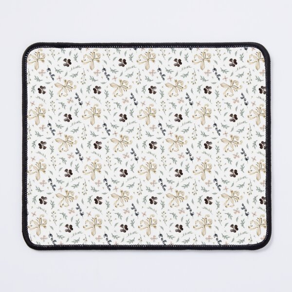 Item preview, Floral dry lily flowers with green leaves watercolor botanical seamless pattern on white background designed and sold by Elena Malgina.