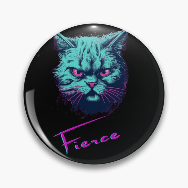 Item preview, Fierce Feline Synthwave Design designed and sold by jmclaren2023.
