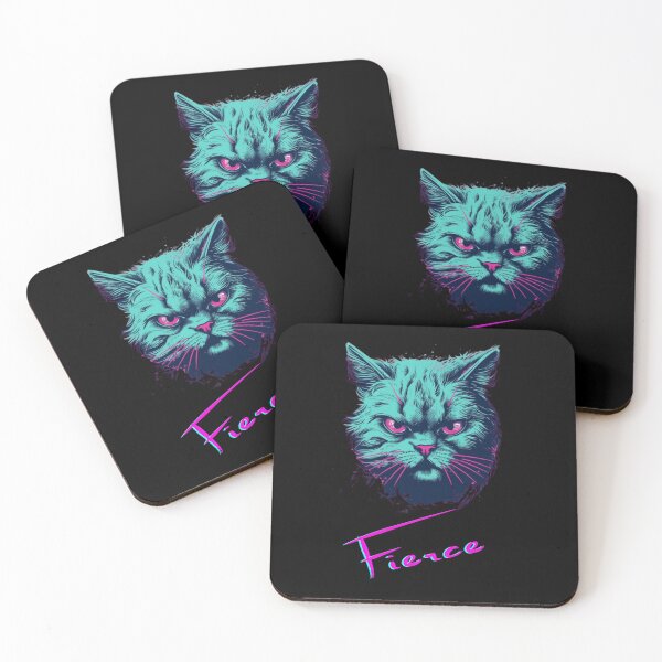 Item preview, Fierce Feline Synthwave Design designed and sold by jmclaren2023.
