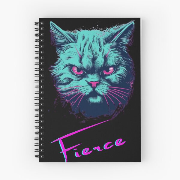 Item preview, Fierce Feline Synthwave Design designed and sold by jmclaren2023.
