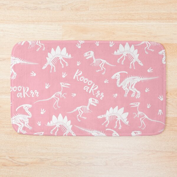 Item preview, Painted Dinos Pink and White pattern designed and sold by Ladies-Boutique.