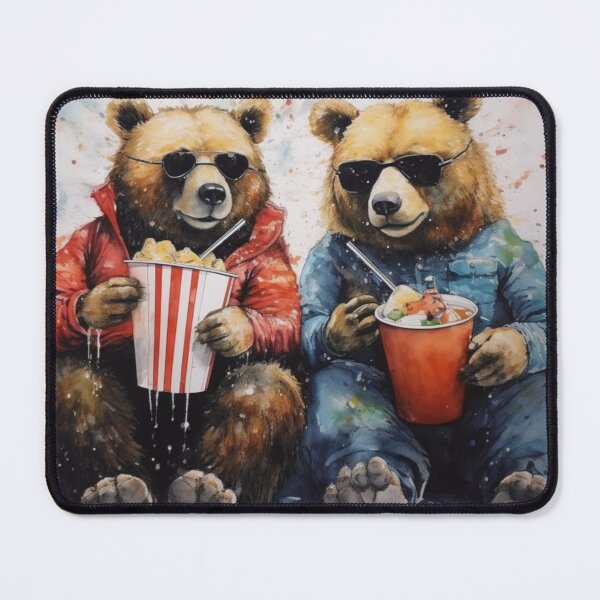 Item preview, Bear's Party: A Playful Print in Soft Watercolors designed and sold by MedusaAiArt.
