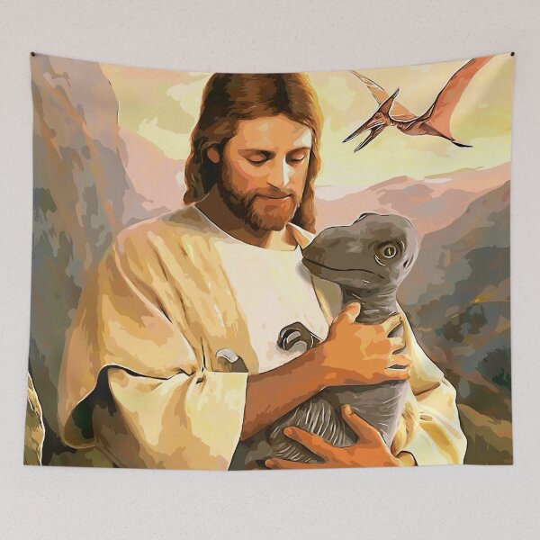 Item preview, Proverbs 12:10 Jesus with Baby Dinosaur designed and sold by CarpeDiem96.