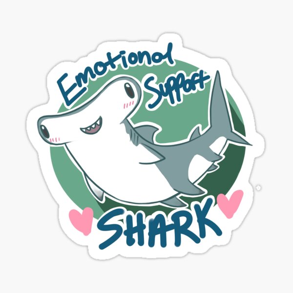 Item preview, Emotional Support Shark designed and sold by highwayInferno.