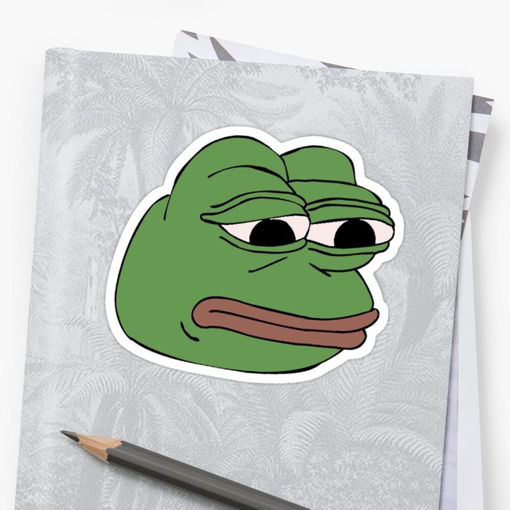 Sad Pepe Sticker By Nosduh5 Redbubble