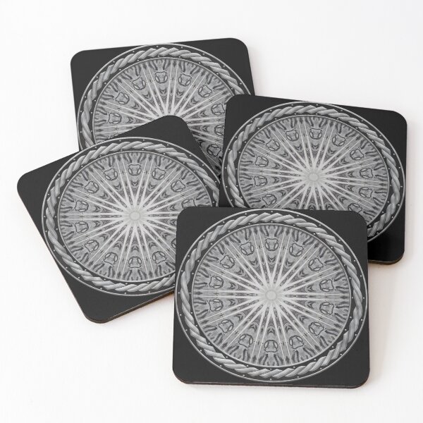 Artikelvorschau, Kaleidoscope Charcoal Cats in Celtic Circle Frame 8 entworfen und verkauft von Swabcraft.