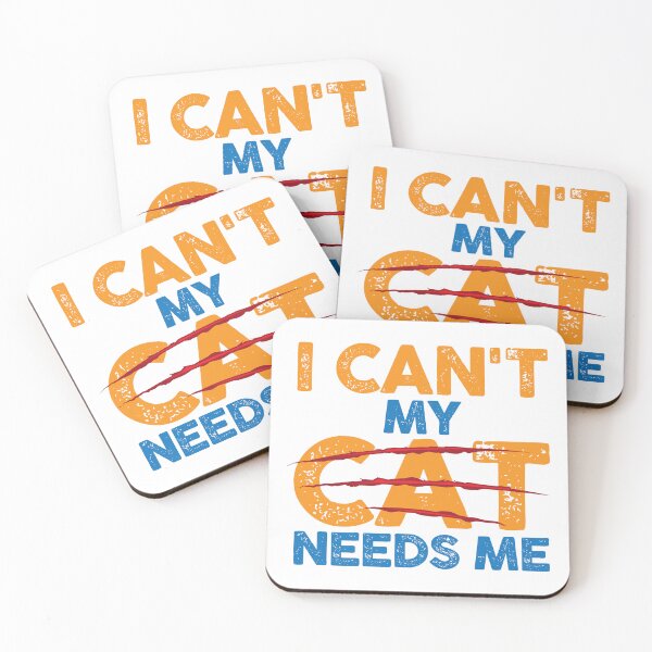 Item preview, I Cant My Cat Needs Me designed and sold by chillaxcats.