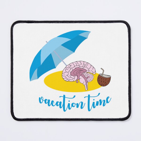 Item preview, Vacation Time. Funny Illustration of Brain on Holiday designed and sold by origoo.