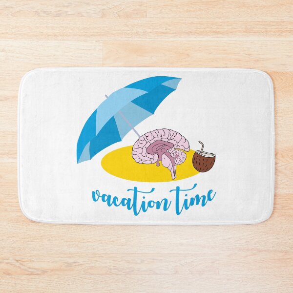 Item preview, Vacation Time. Funny Illustration of Brain on Holiday designed and sold by origoo.