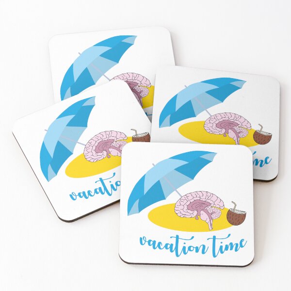 Item preview, Vacation Time. Funny Illustration of Brain on Holiday designed and sold by origoo.