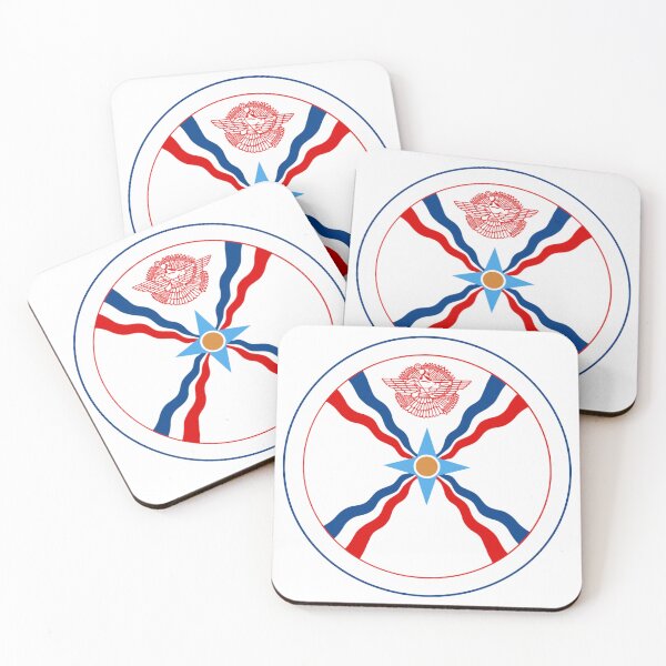 Item preview, Assyrian People Flag Roundel designed and sold by Fed Sher.
