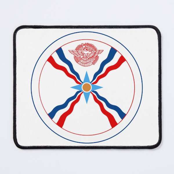 Item preview, Assyrian People Flag Roundel designed and sold by Fed Sher.