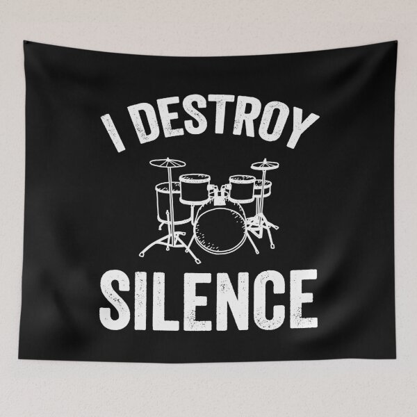 Item preview, I destroy silence - drummer gift designed and sold by Captain Mood.