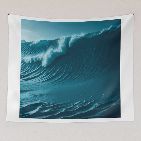 Item preview, The Harmonious Dance: A Poster Celebrating the Tranquil Ocean| Whispers of the Sea: An AI-Generated Poster of Ocean Serenity designed and sold by RedArtG09.