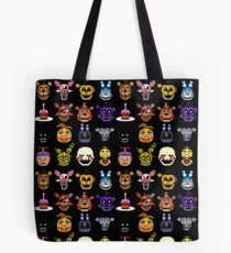 Five Nights at Freddy's - Pixel art - Multiple Characters Tote Bag
