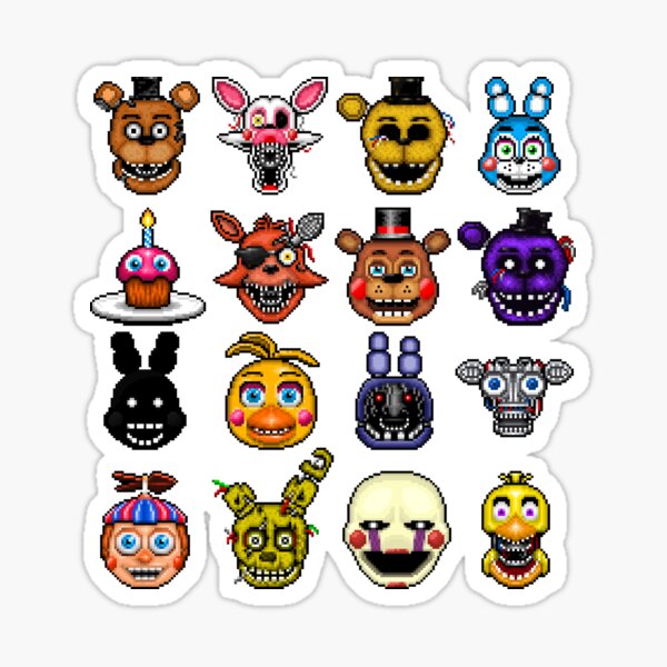 Freddy Fazbears Pizza Stickers Redbubble - roblox fnaf how to get all badges in roblox nights at spring