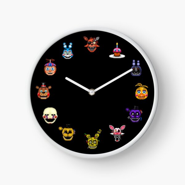 Five Nights at Freddy's - Pixel art - Multiple Characters Clock