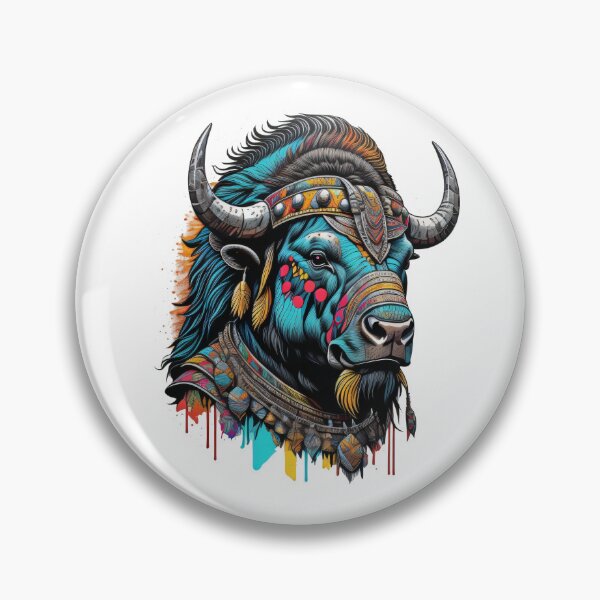 Item preview, colorful buffalo warrior designed and sold by esycrazy.