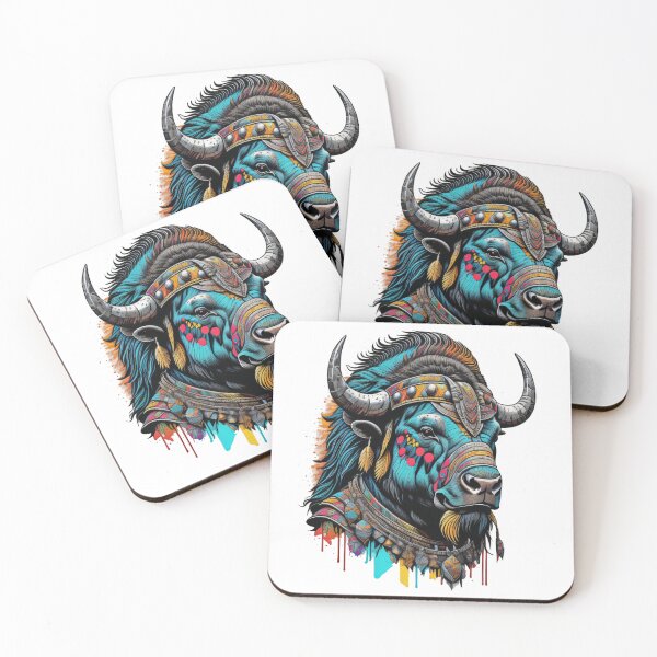 Item preview, colorful buffalo warrior designed and sold by esycrazy.