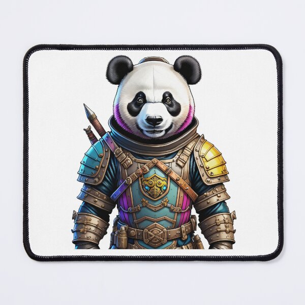 Item preview, colorful panda warrior designed and sold by esycrazy.
